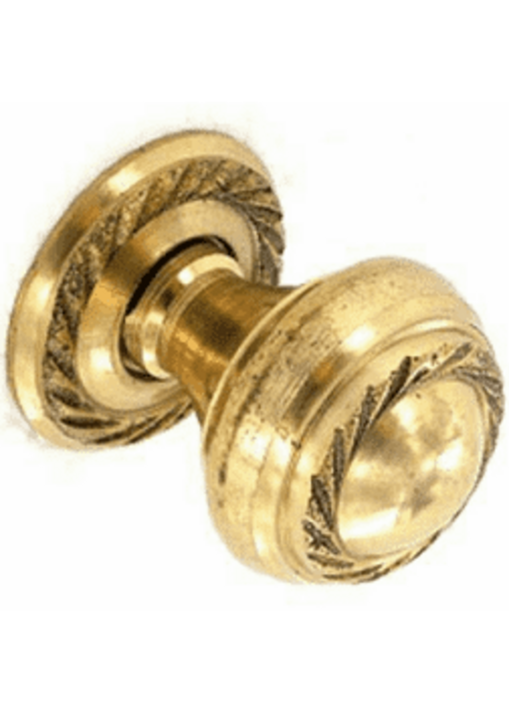 Securit Georgian Knob Brass x2 35mm S2604