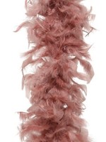 Decoris Light Brown/ Dusty Pink Feather Boa Garland 180cm