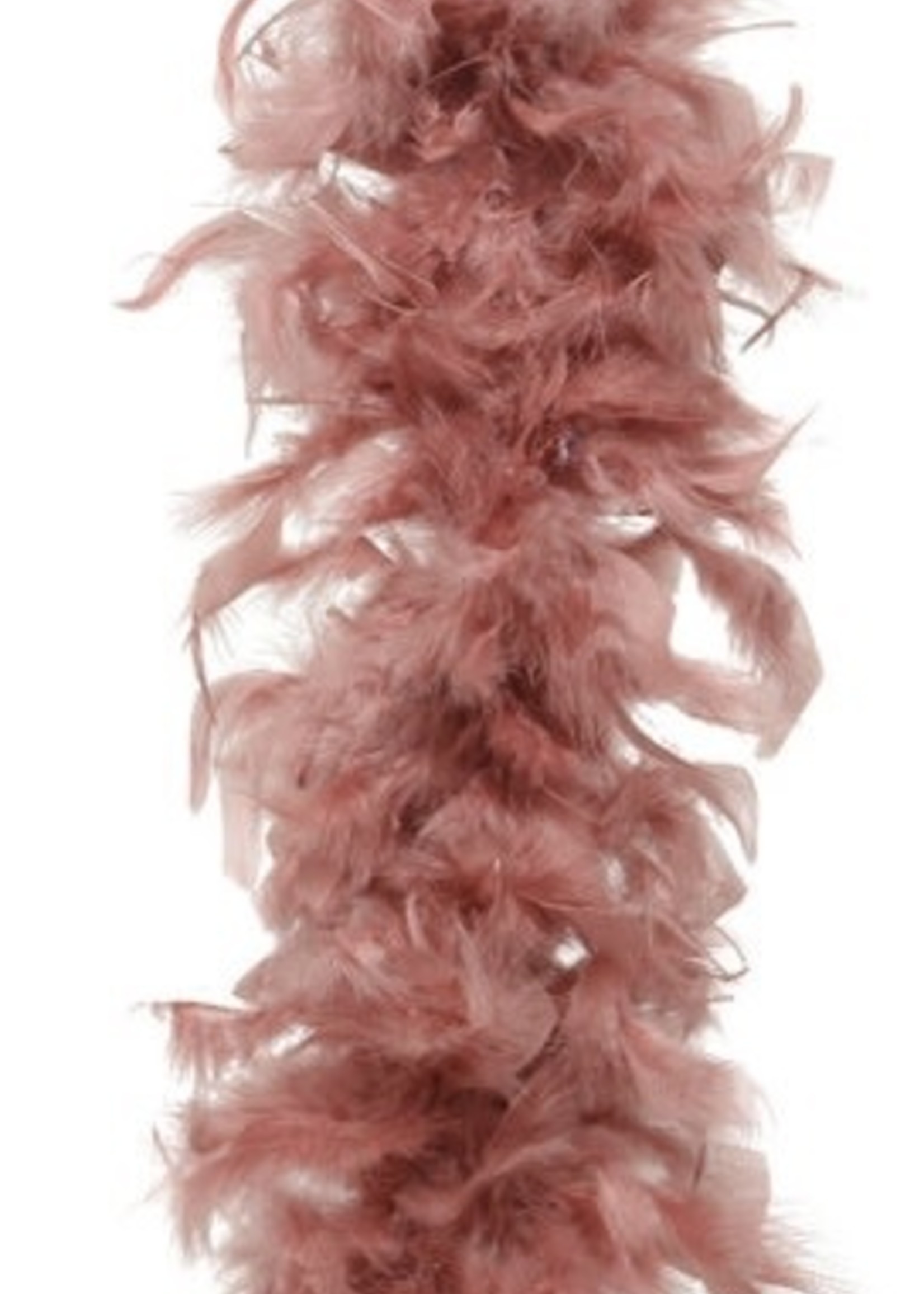 Decoris Light Brown/ Dusty Pink Feather Boa Garland 180cm