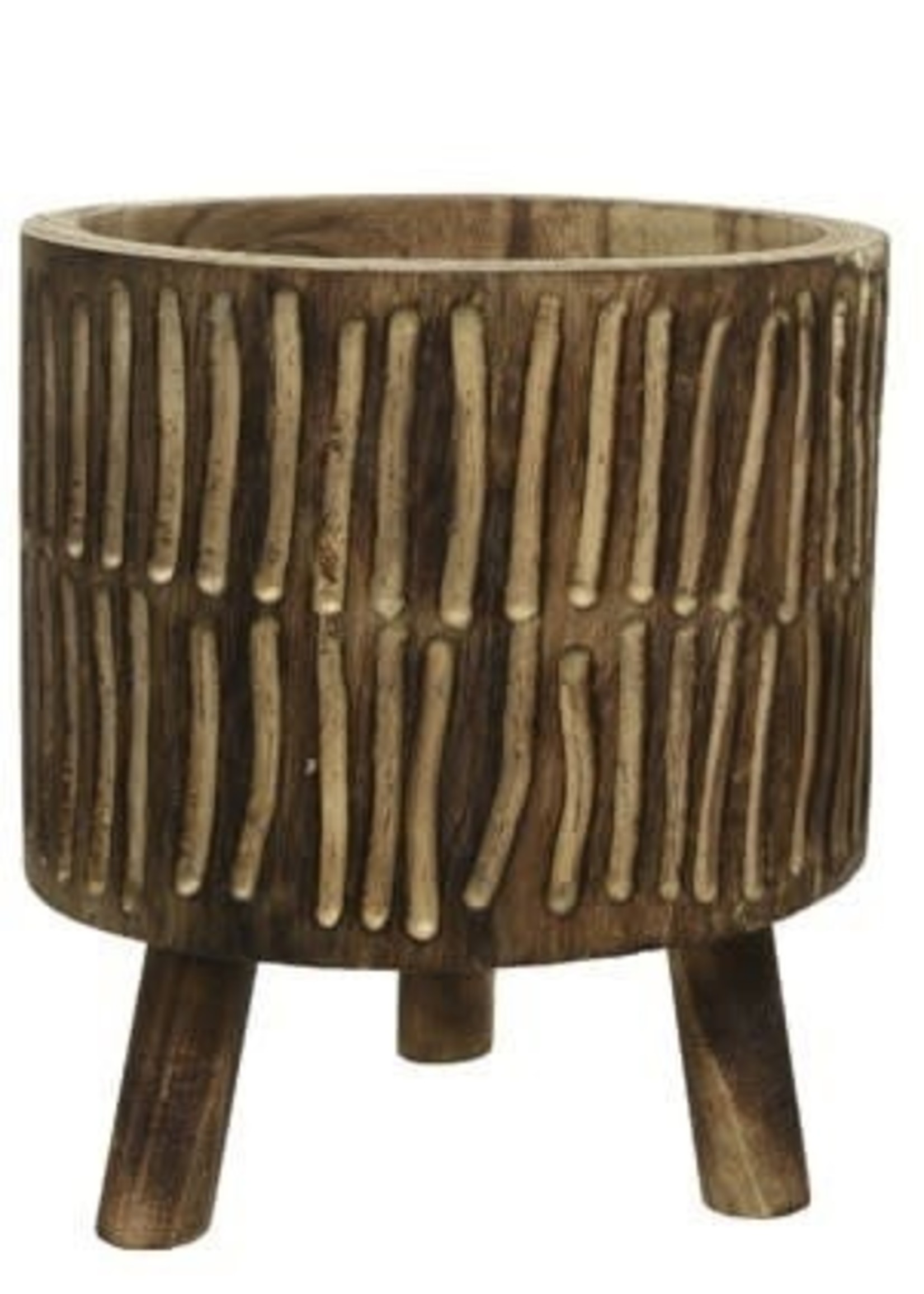 Kaemingk Kaemingk Wooden Round Planter