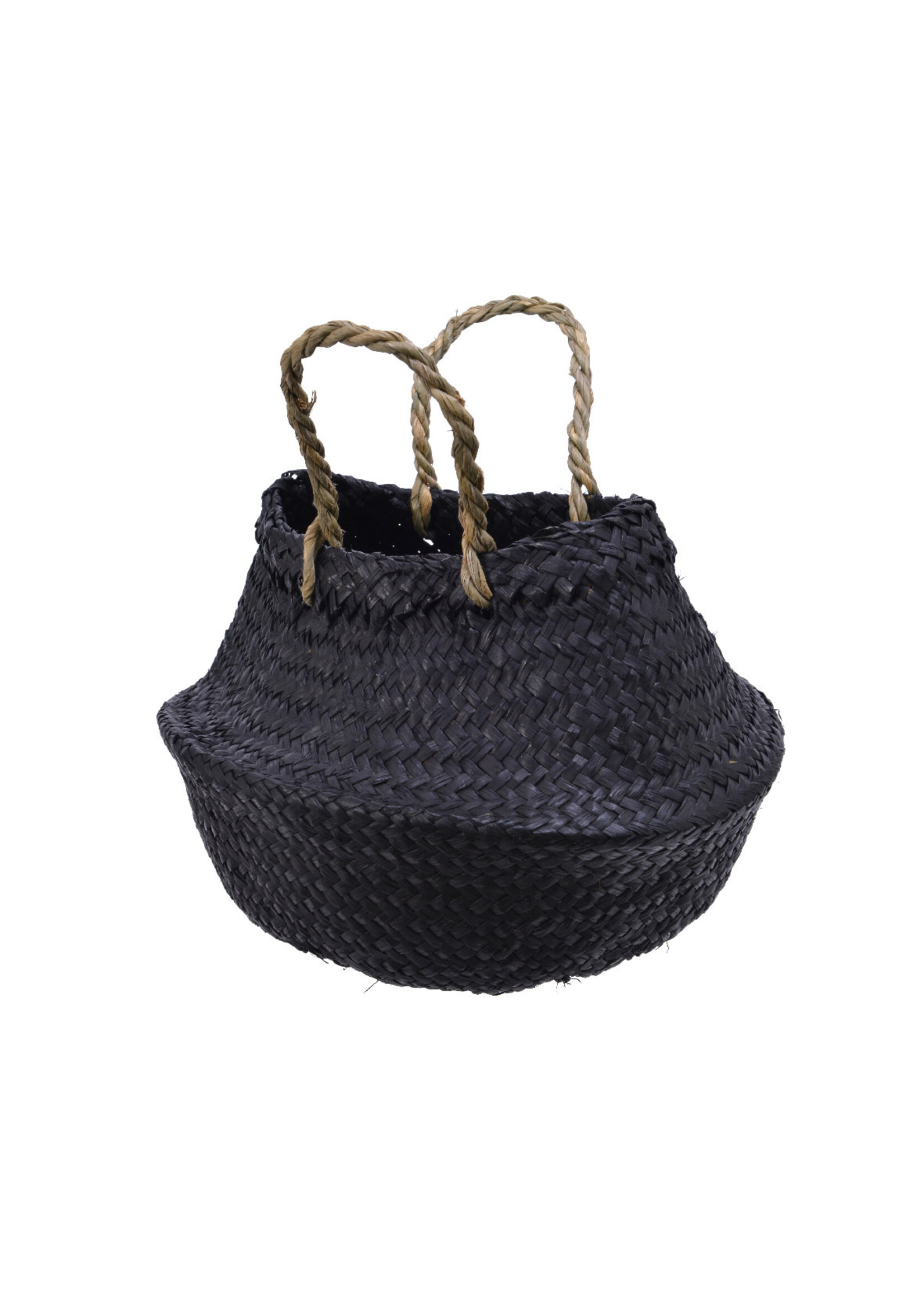 Kaemingk Black Basket With Handles Small 25x32cm