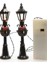Kaemingk Small Light Up Street Lamp 12 cm (pack of 2)  battery operated
