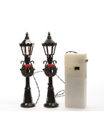 Kaemingk Small Light Up Street Lamp 12 cm (pack of 2)  battery operated