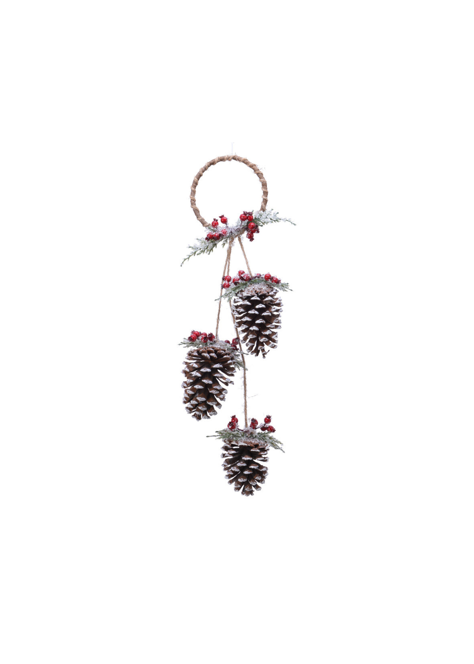 Kaemingk Hanging Set Of Pinecone With Berries