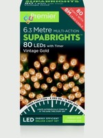 Vintage Gold 80 LEDs Lights Indoor/Outdoor