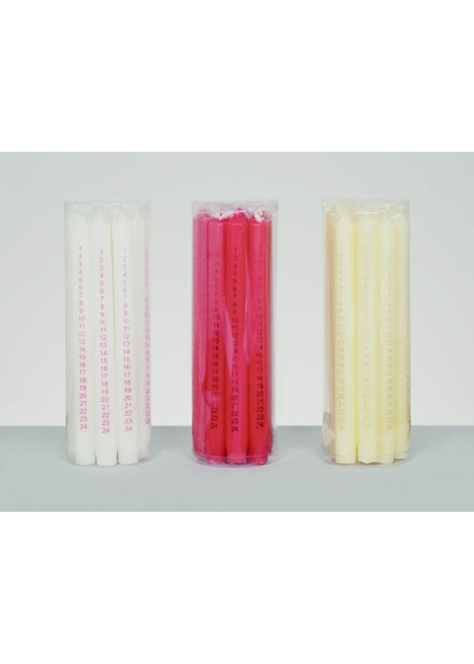 Premier Advent Candle Red, White or Ivory. 25cm (Price is for one)
