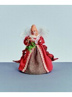 Premier Tree Topper Country Red & Green Angel 20cm