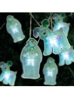 Snowtime Snowman & snowdog 20 festive ice white LED