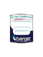 Crown Berger Kitchen and Bathroom  Mid Sheen 1L Pure Brilliant White PBW