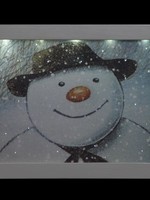 Snowtime The Snowman LED Wall art with timer 23 x 18cm