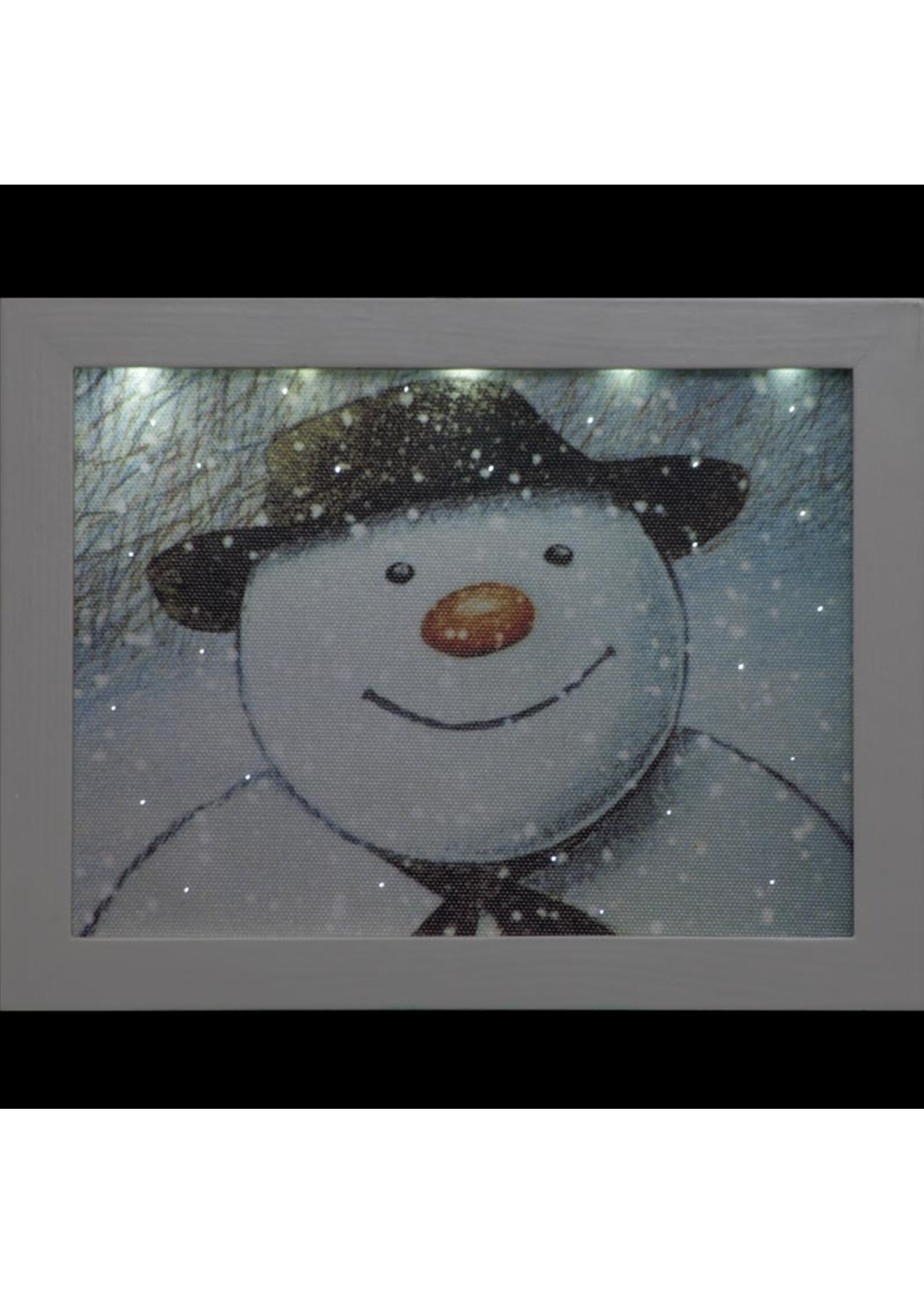 Snowtime The Snowman LED Wall art with timer 23 x 18cm