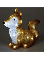 Snowtime LED Acrylic Fox plug in 28cm