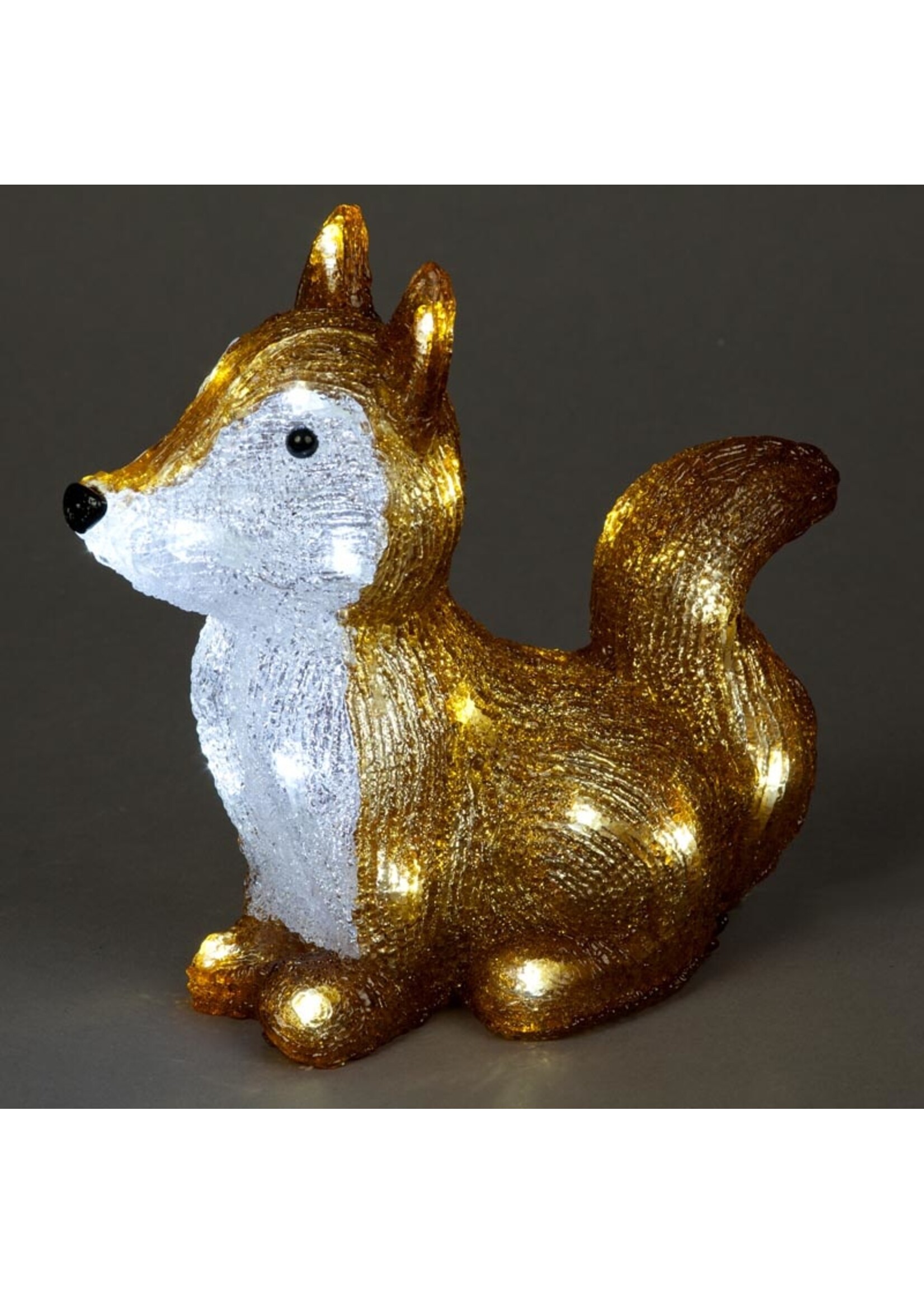 Snowtime LED Acrylic Fox plug in 28cm