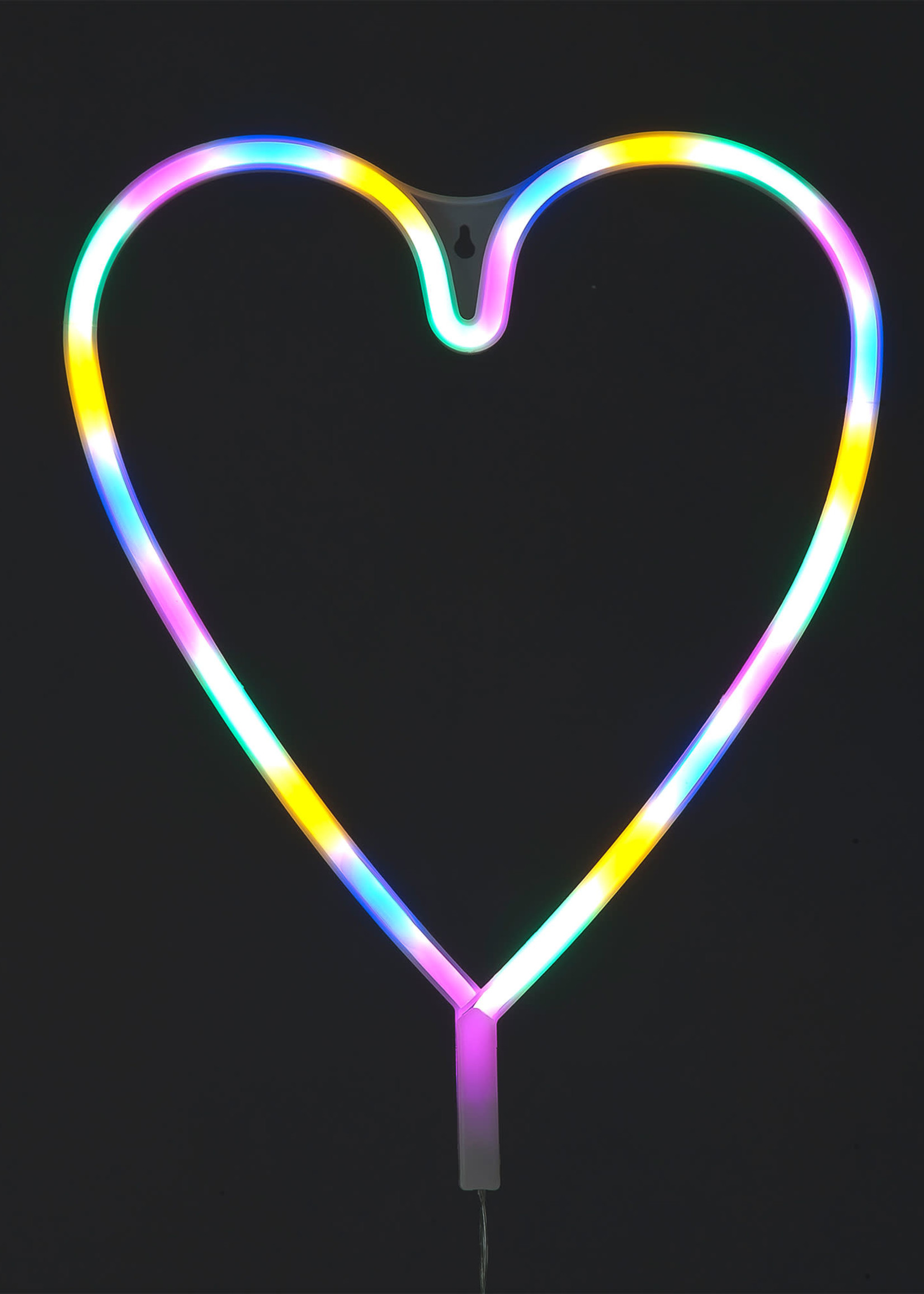 Snowtime Heart Rope Light Multi Coloured