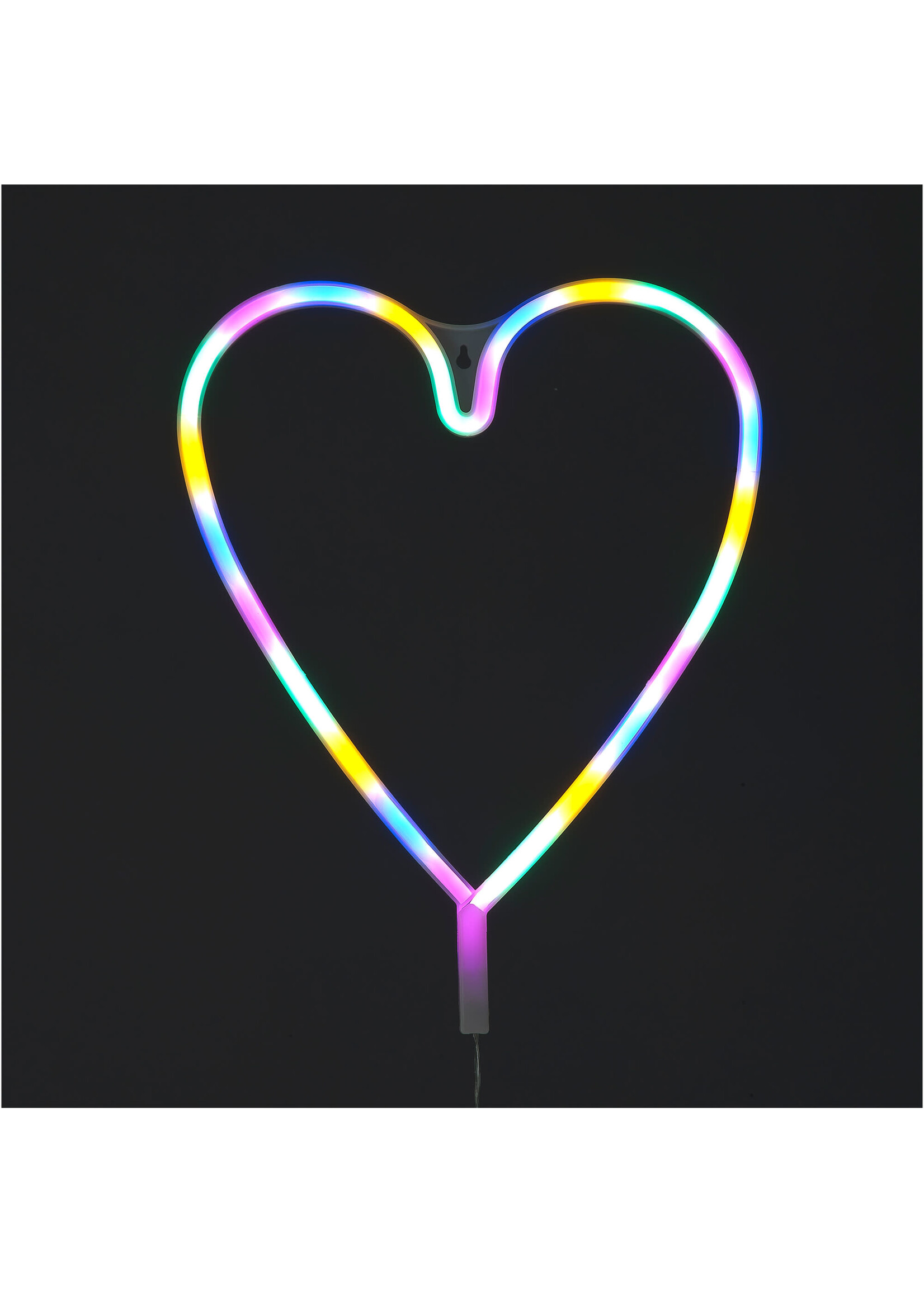Snowtime Heart Rope Light Multi Coloured