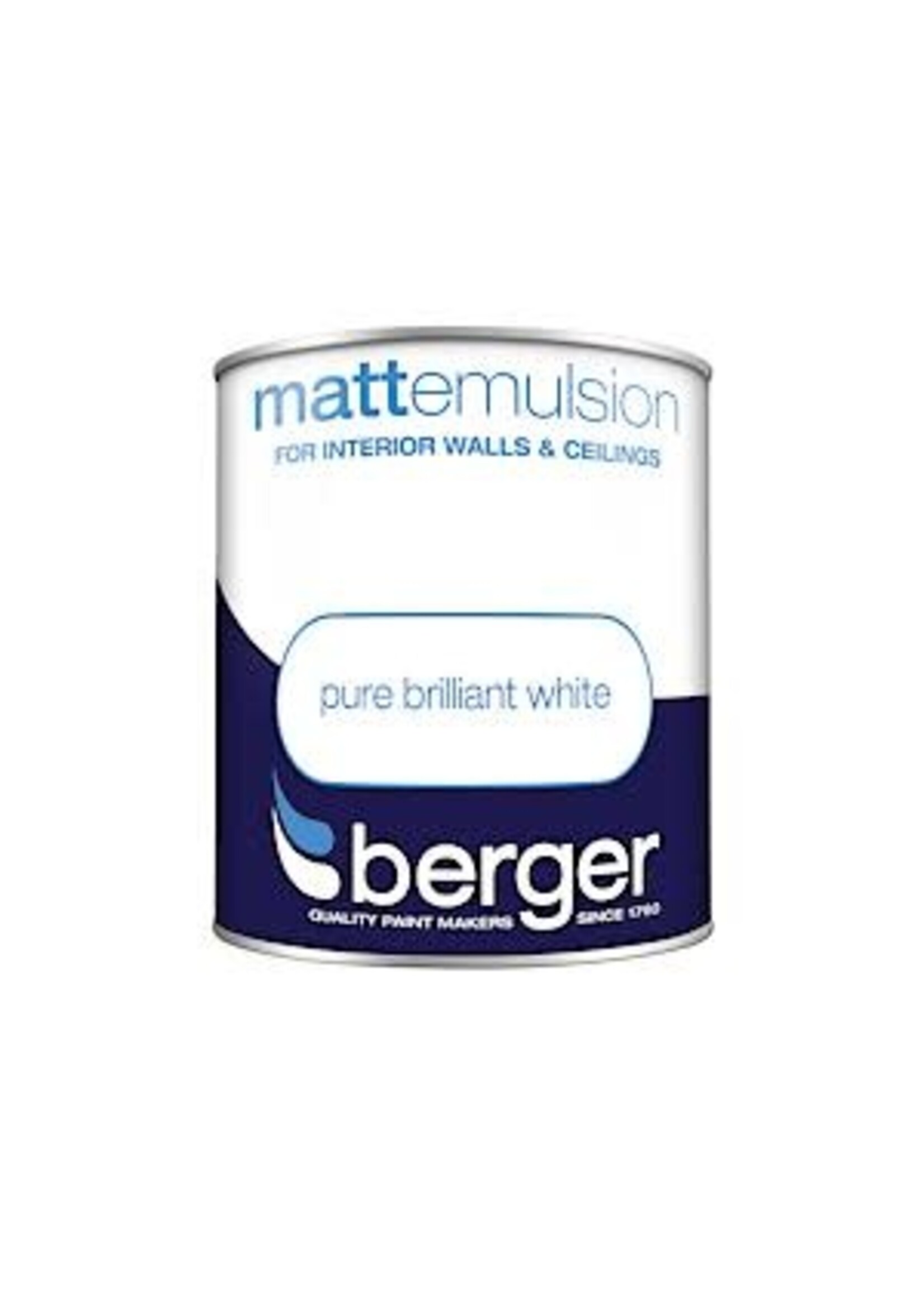 Crown Berger Matt Emulsion 1L Pure Brilliant White