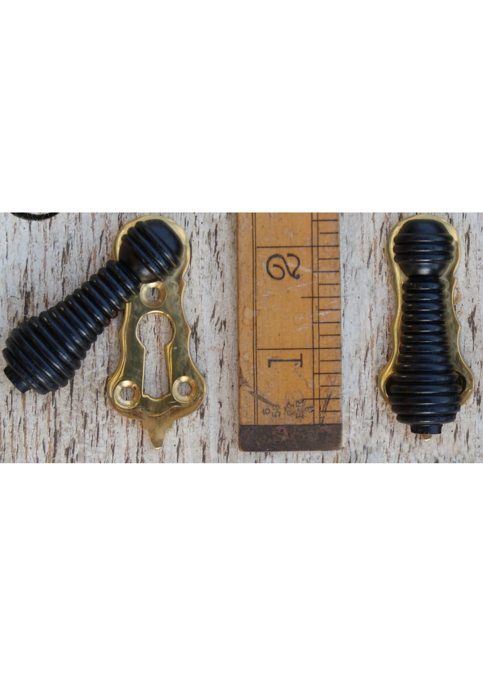Cottingham Collection Escutcheon Beehive Ebony & Brass 2.25"/ 57mm