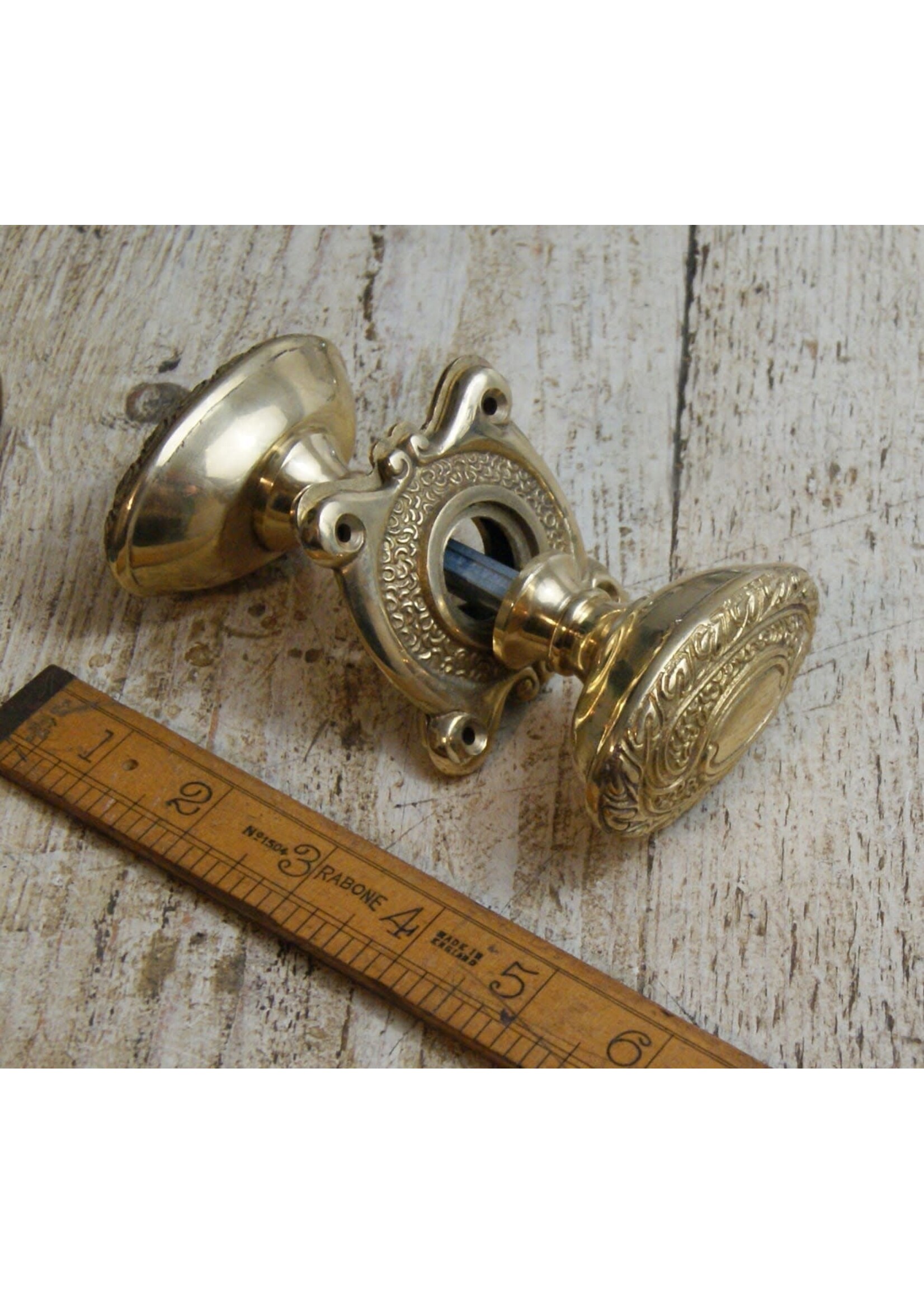 Cottingham Collection Door knob set Art nouveau Brass
