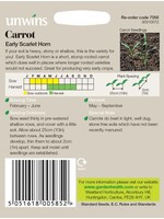 Unwins Carrot - Early Scarlet Horn
