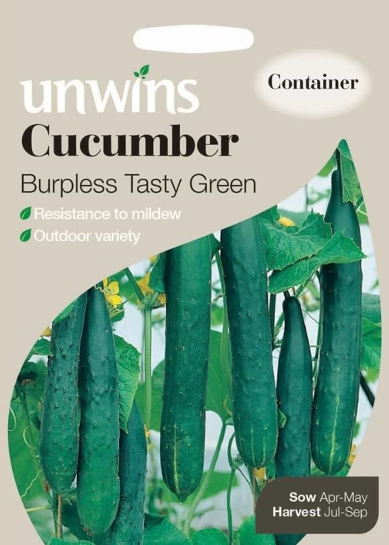 Unwins Cucumber - Burpless Tasty Green F1