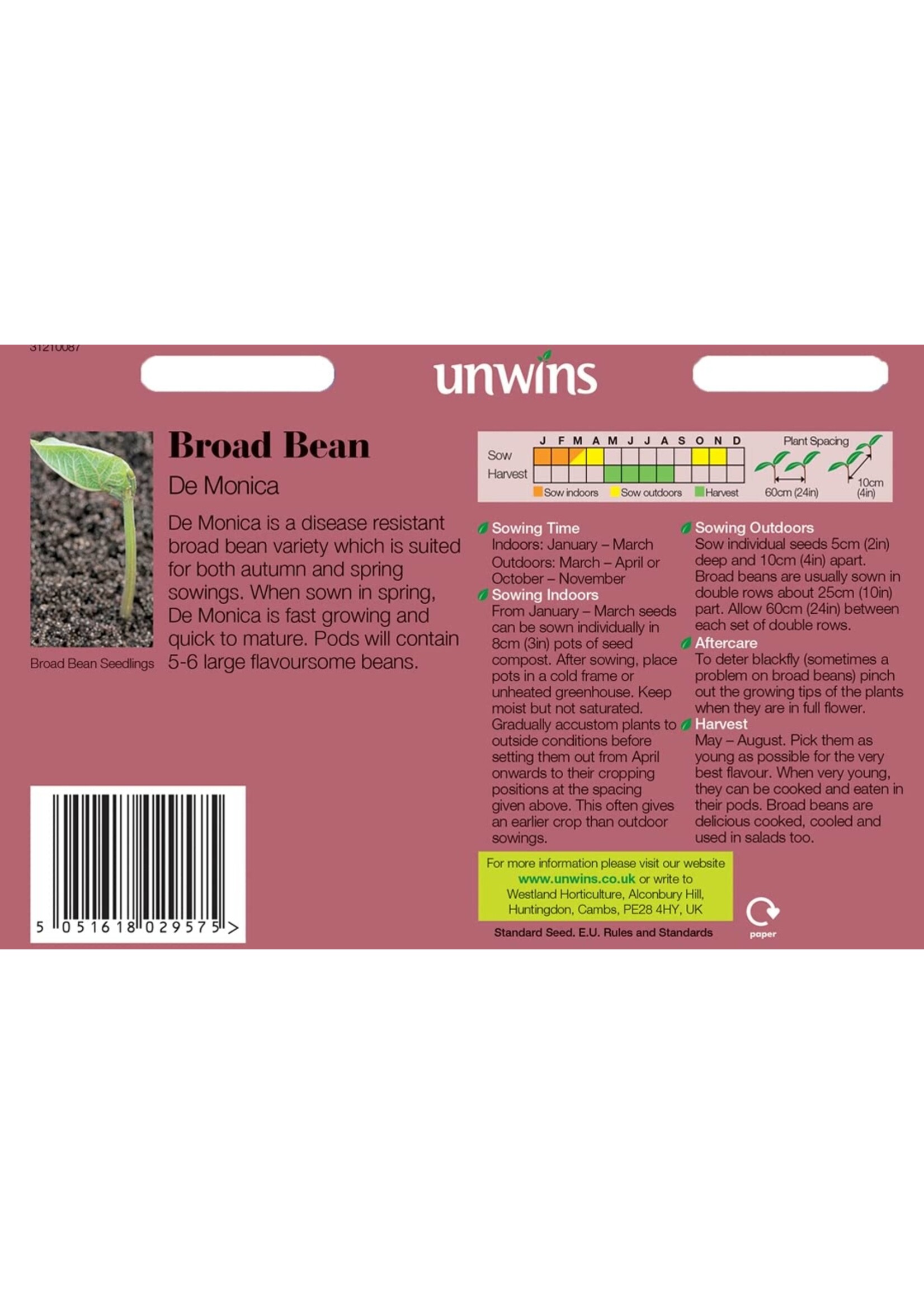Unwins Broad Bean - De Monica