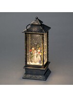 Snowtime Water Spinner Light Christmas Ornament Snowman Scene Lantern
