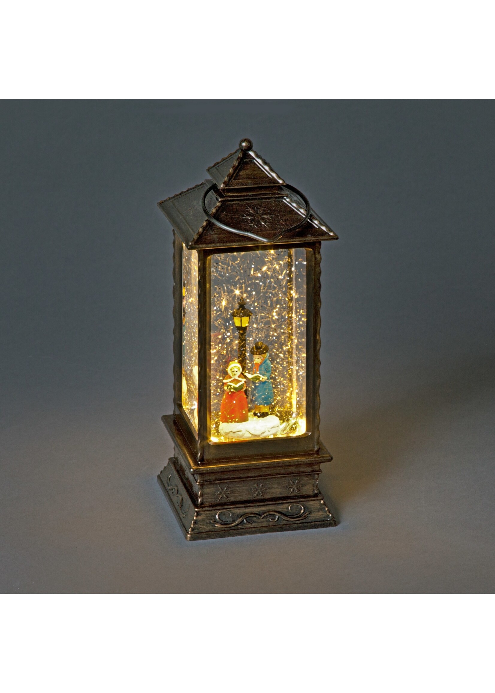 Snowtime Water Spinner Light Christmas Ornament Carol Singers Lantern