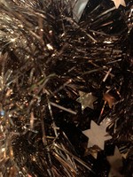 Kaemingk Tinsel Star garland Shiny  100mm x 2.7m cocoa / copper