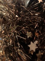 Kaemingk Tinsel Star garland Shiny  100mm x 2.7m cocoa / copper