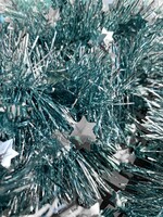 Tinsel Star Garland 4 Ply 100mm x 2.7m  - heavenly blue