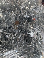 Tinsel Star garland Shiny 4ply 100mm x 2.7m  - silver