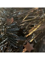 Tinsel Star garland Shiny  4ply 100mm x 2.7m - black