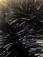 Tinsel Garland Shiny 4 Ply 75mm x 2.7m - black