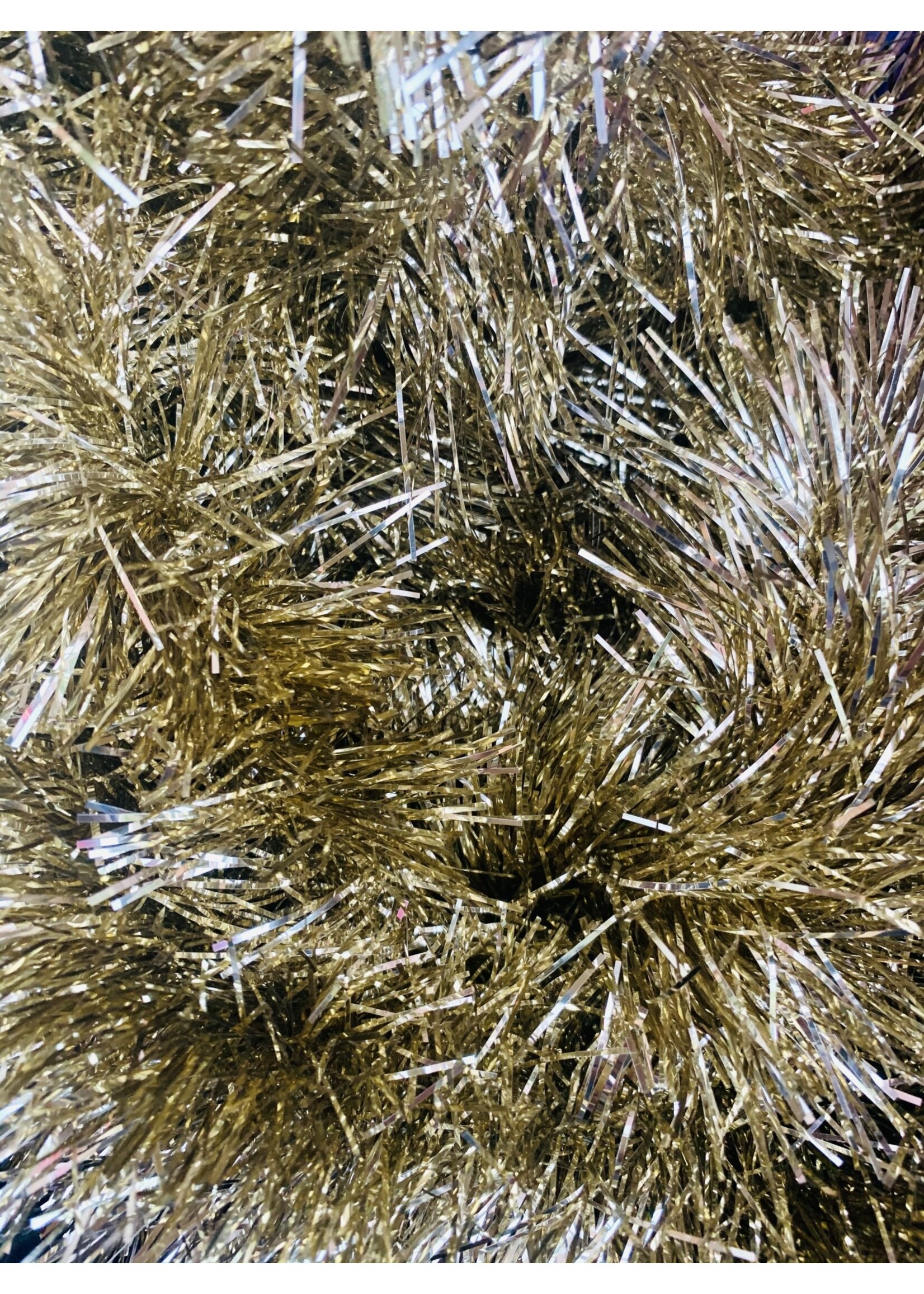 Light Gold coloured Tinsel  2.7m x 10cm