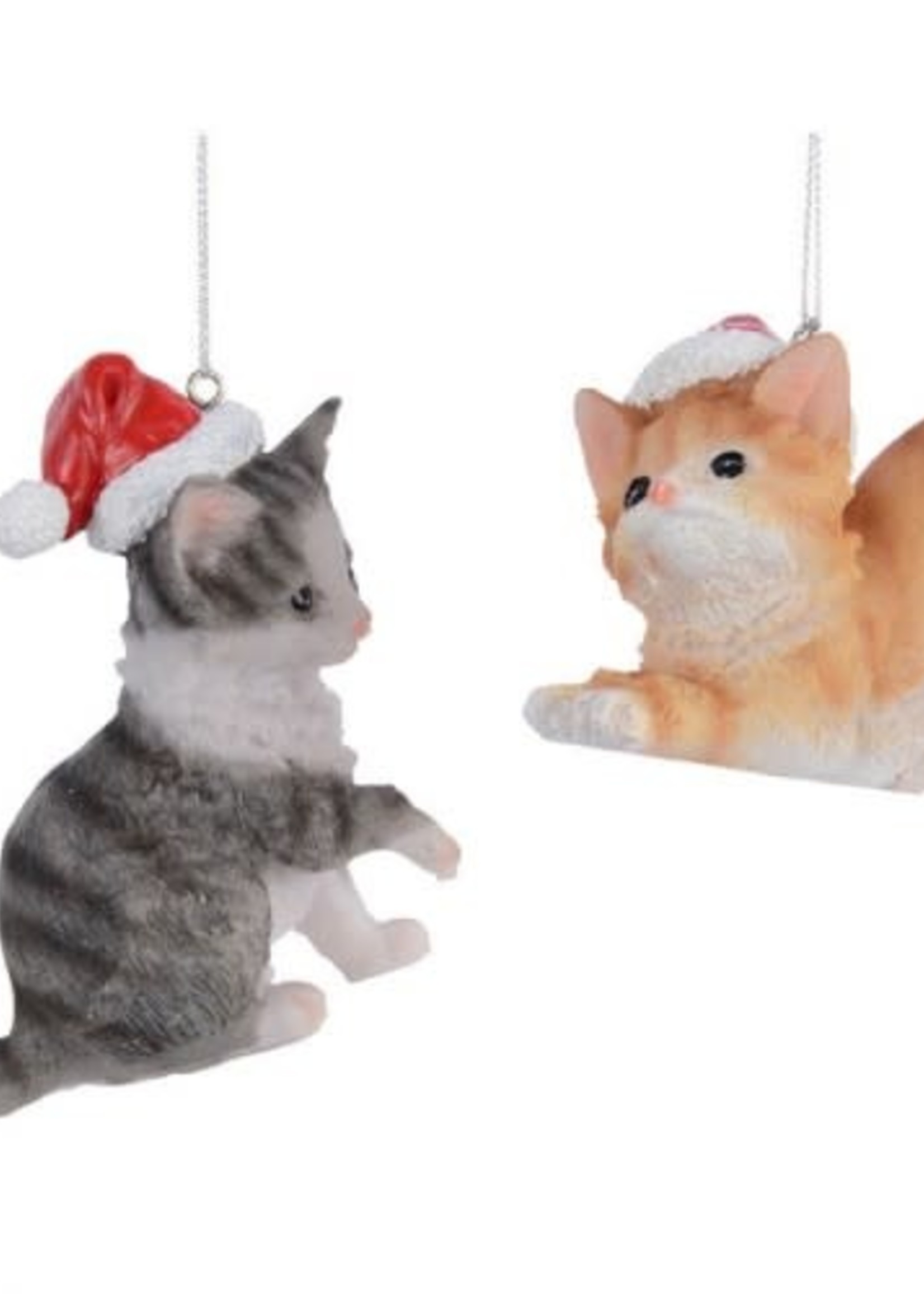 Kaemingk Cat Hanging - choice of ginger/white or black/white