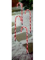 Premier Red Candy Cane Path Light Set of 4 Outdoor