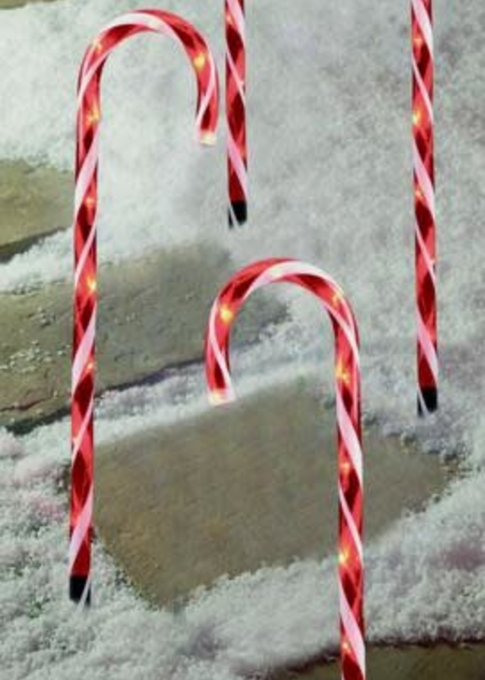 Premier Red Candy Cane Path Light Set of 4 Outdoor