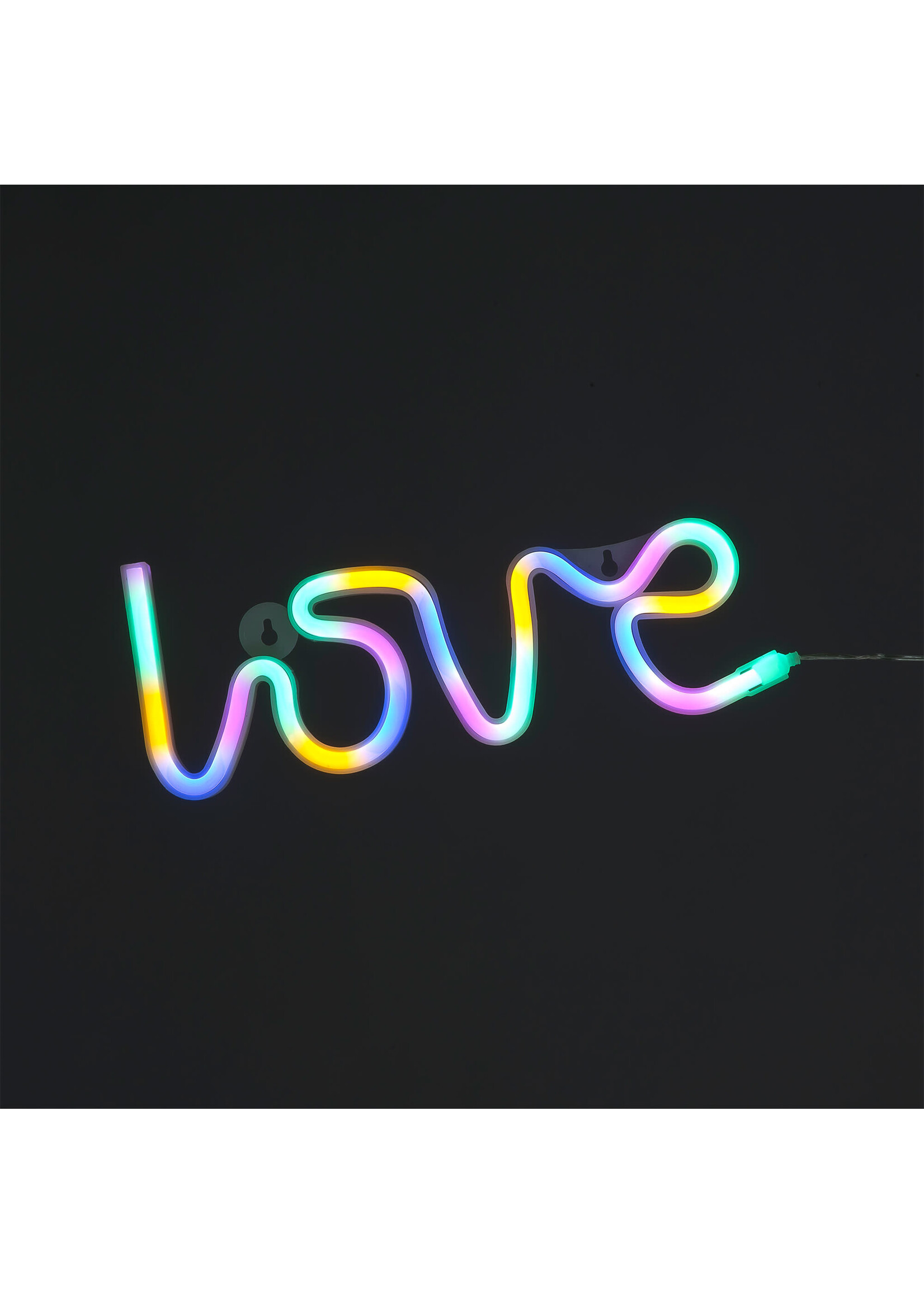 Snowtime Love Rope Light Multi Coloured
