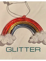 Premier Rainbow and Cloud Decoration Glitter or Pastel 12 cm