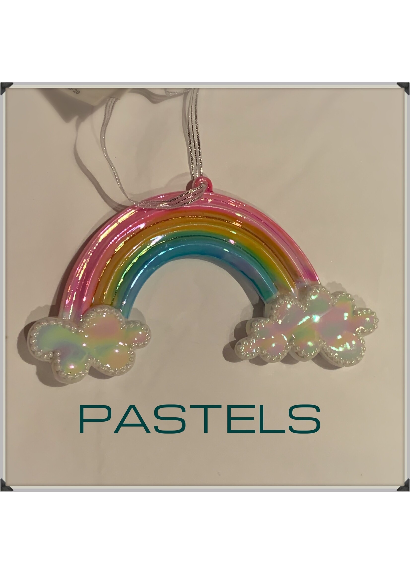 Premier Rainbow and Cloud Decoration Glitter or Pastel 12 cm