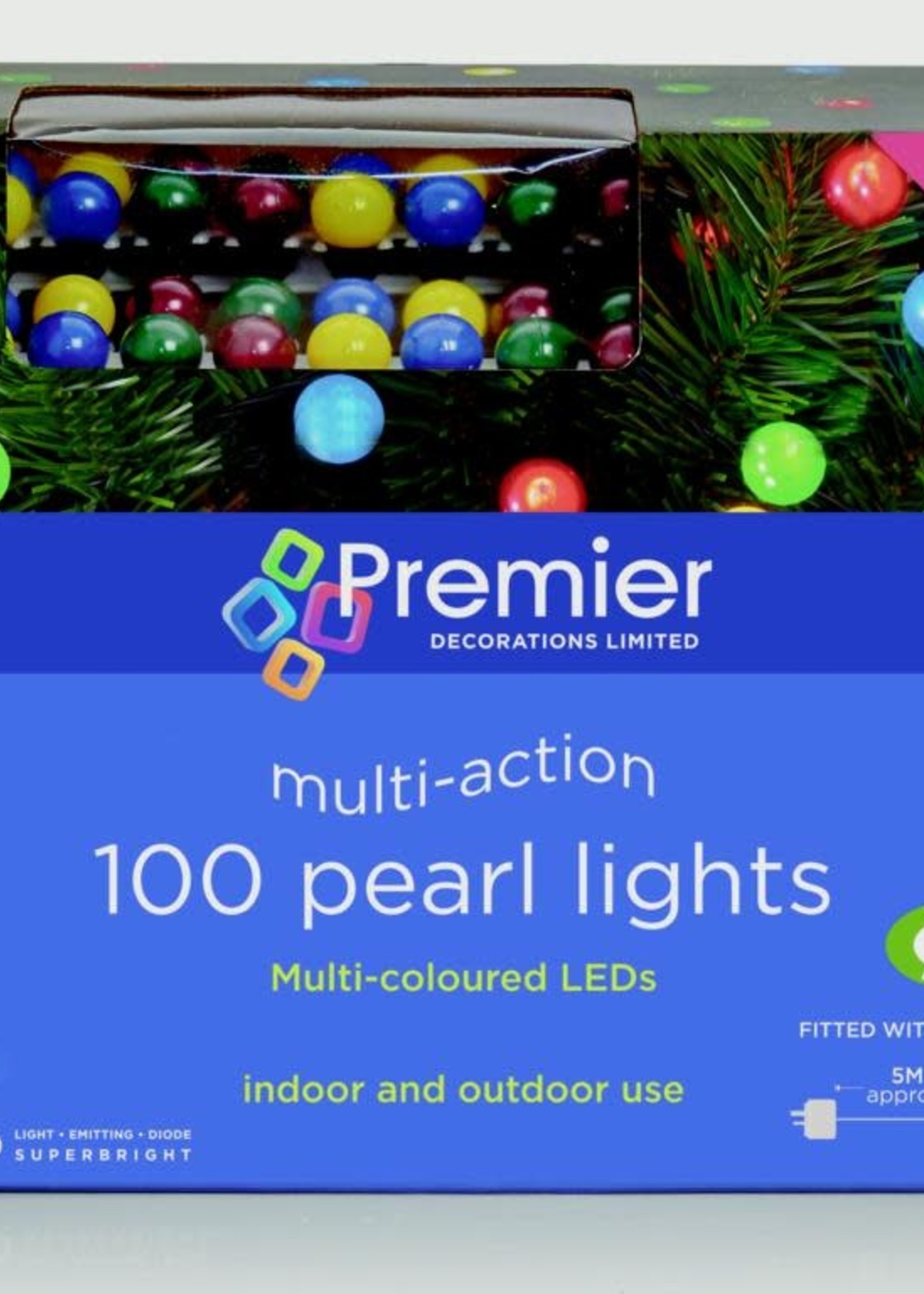 Premier Multi Colour Pearl 100 LED Lights Indoor/Outdoor