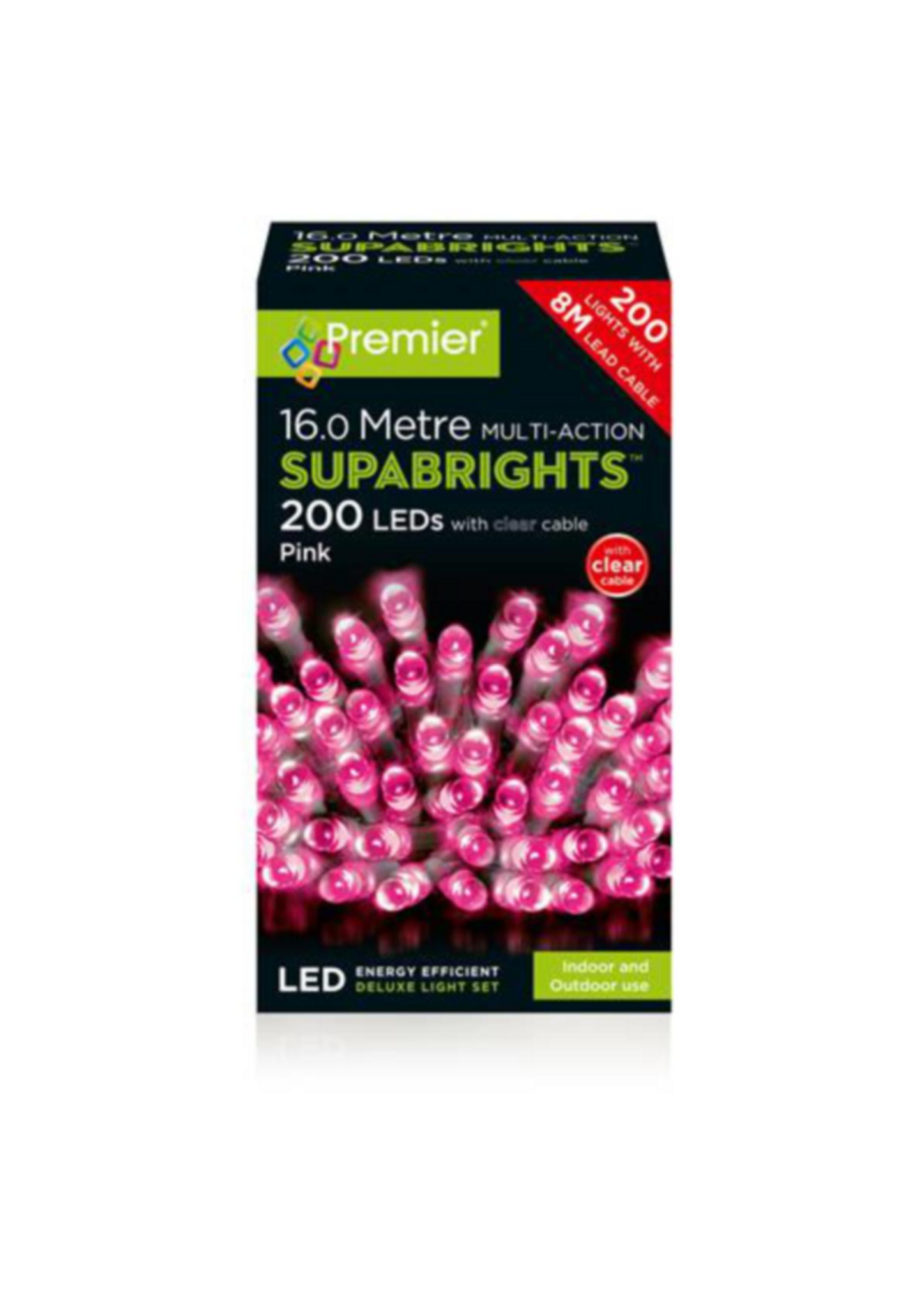 Premier Pink 200 LED Lights Multi action
