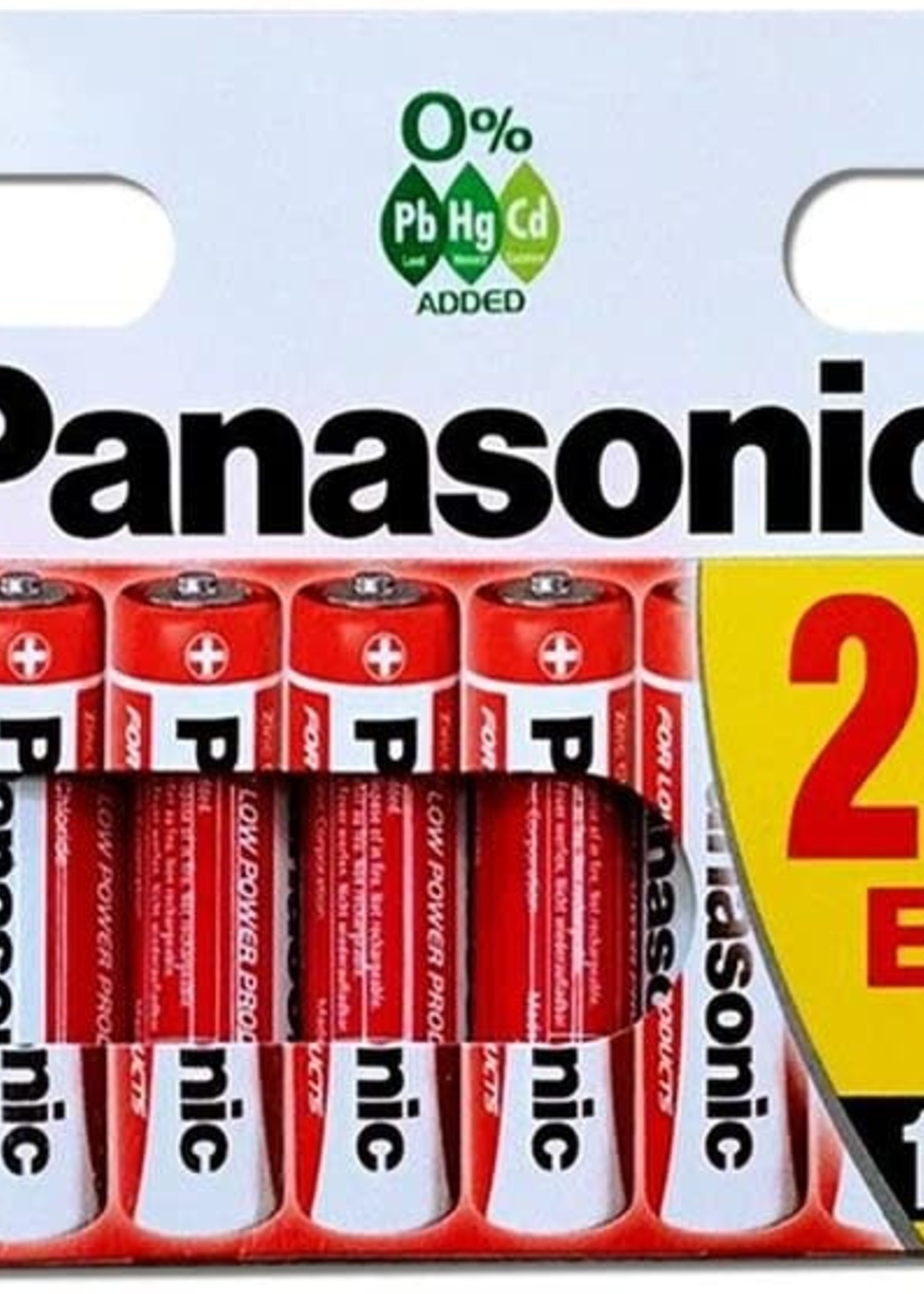 Panasonic Zinc Carbon AA Batteries (8 Pack + 25% Extra Free)