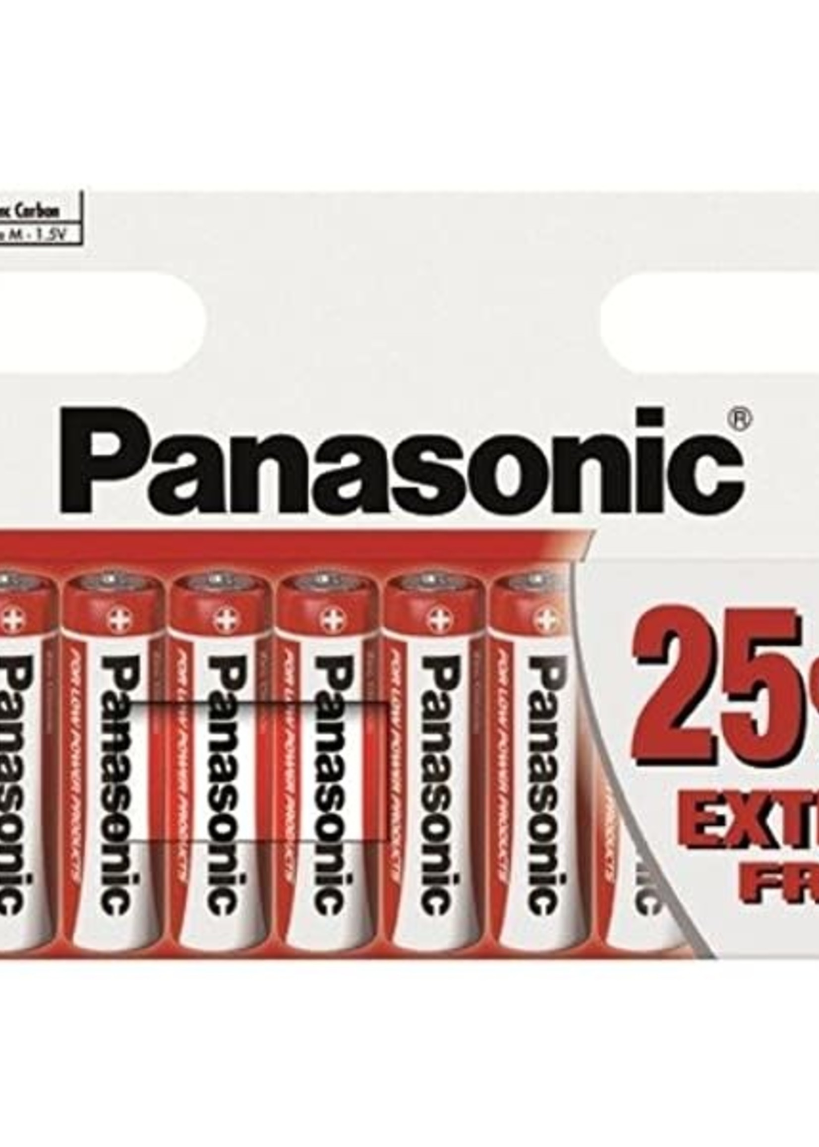 Panasonic Zinc Carbon AAA Batteries (8 Pack + 25% Extra Free)
