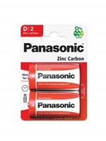 Panasonic Zinc Carbon D Batteries (2 Pack)