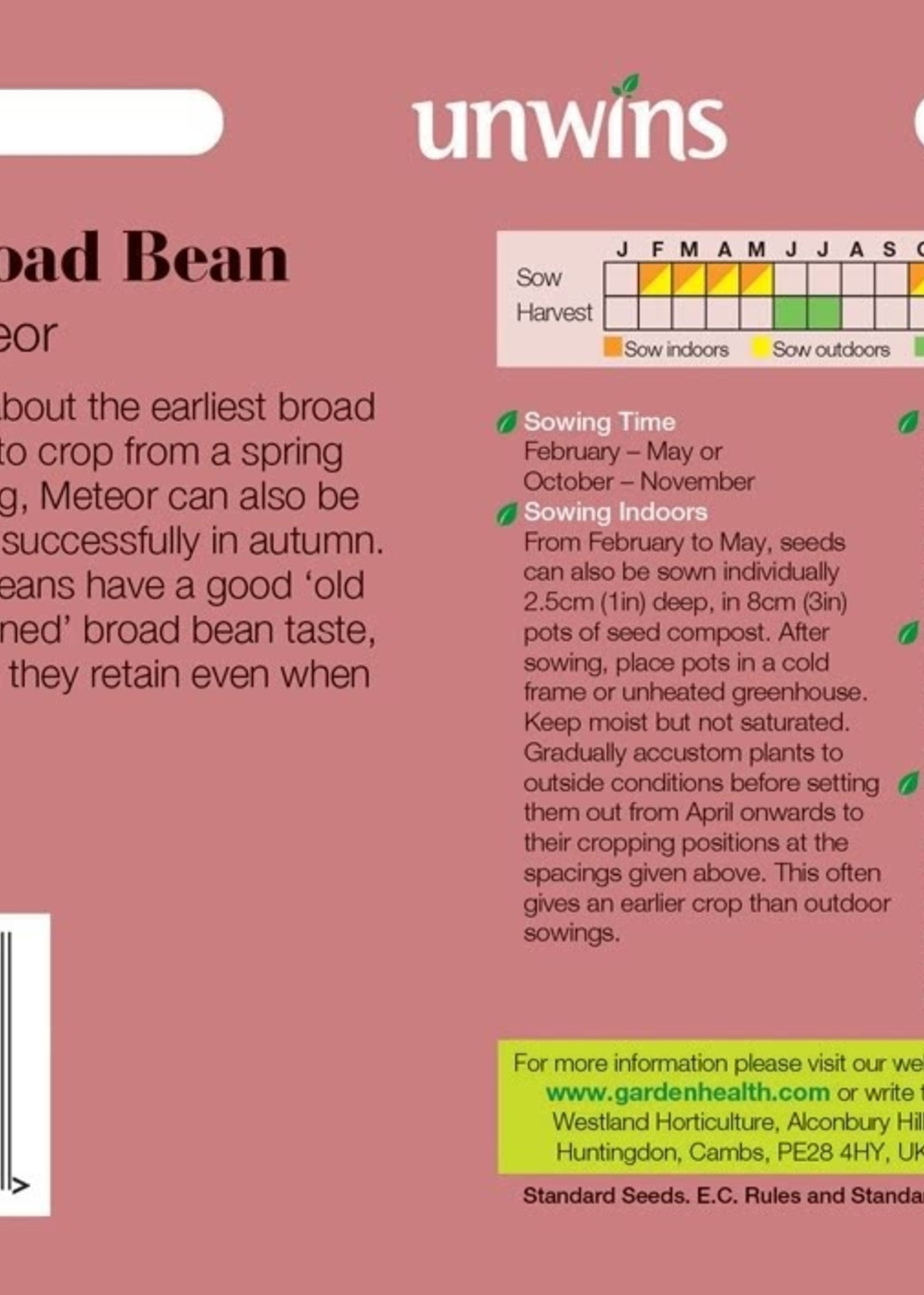 Unwins Broad Bean - Meteor