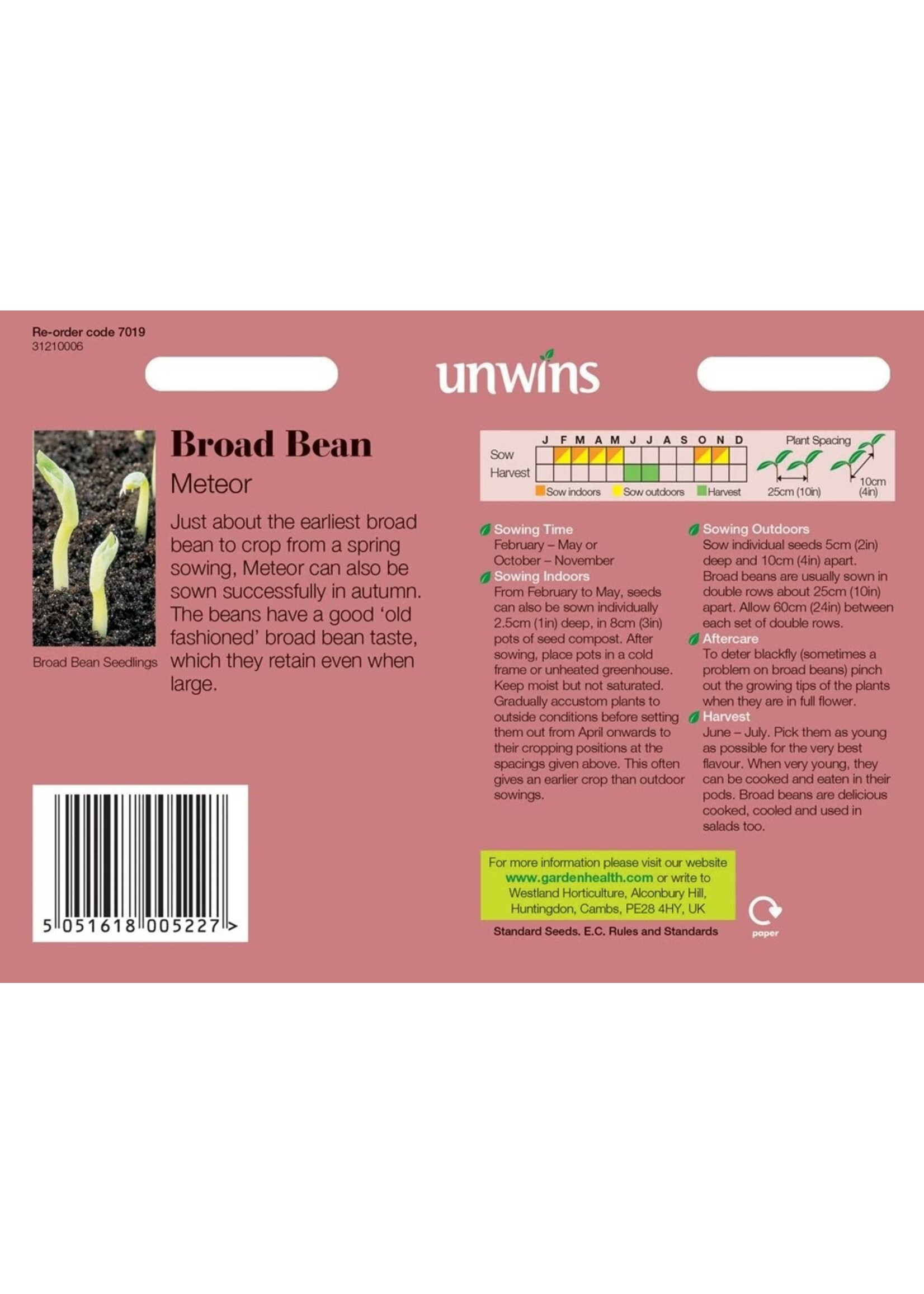 Unwins Broad Bean - Meteor