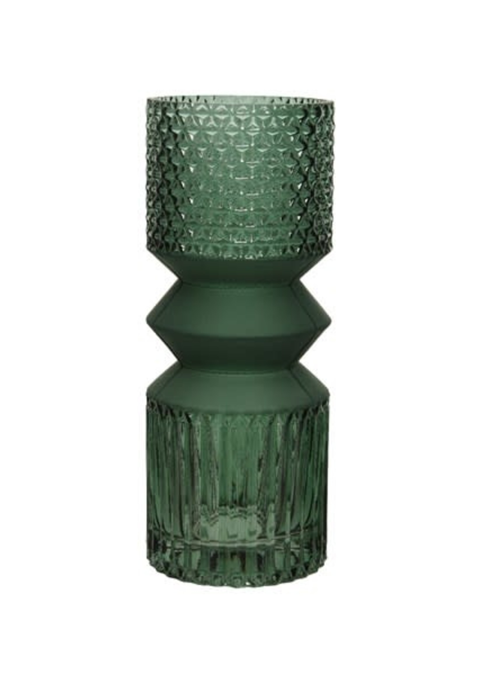 Decoris Green Vase glass embossing