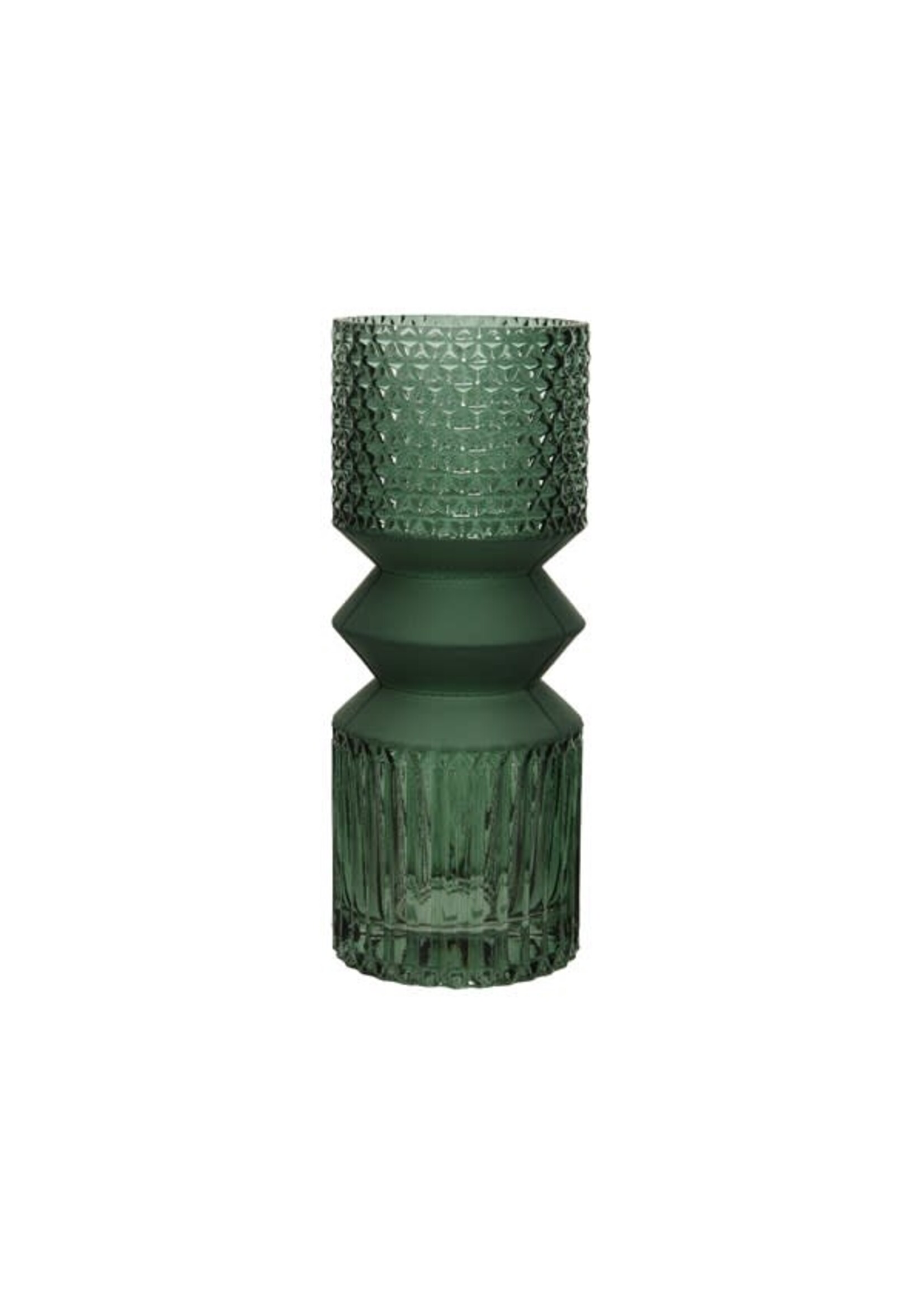 Decoris Green Vase glass embossing