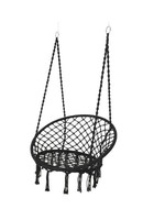 Decoris Black macrame Hanging Hammock Chair